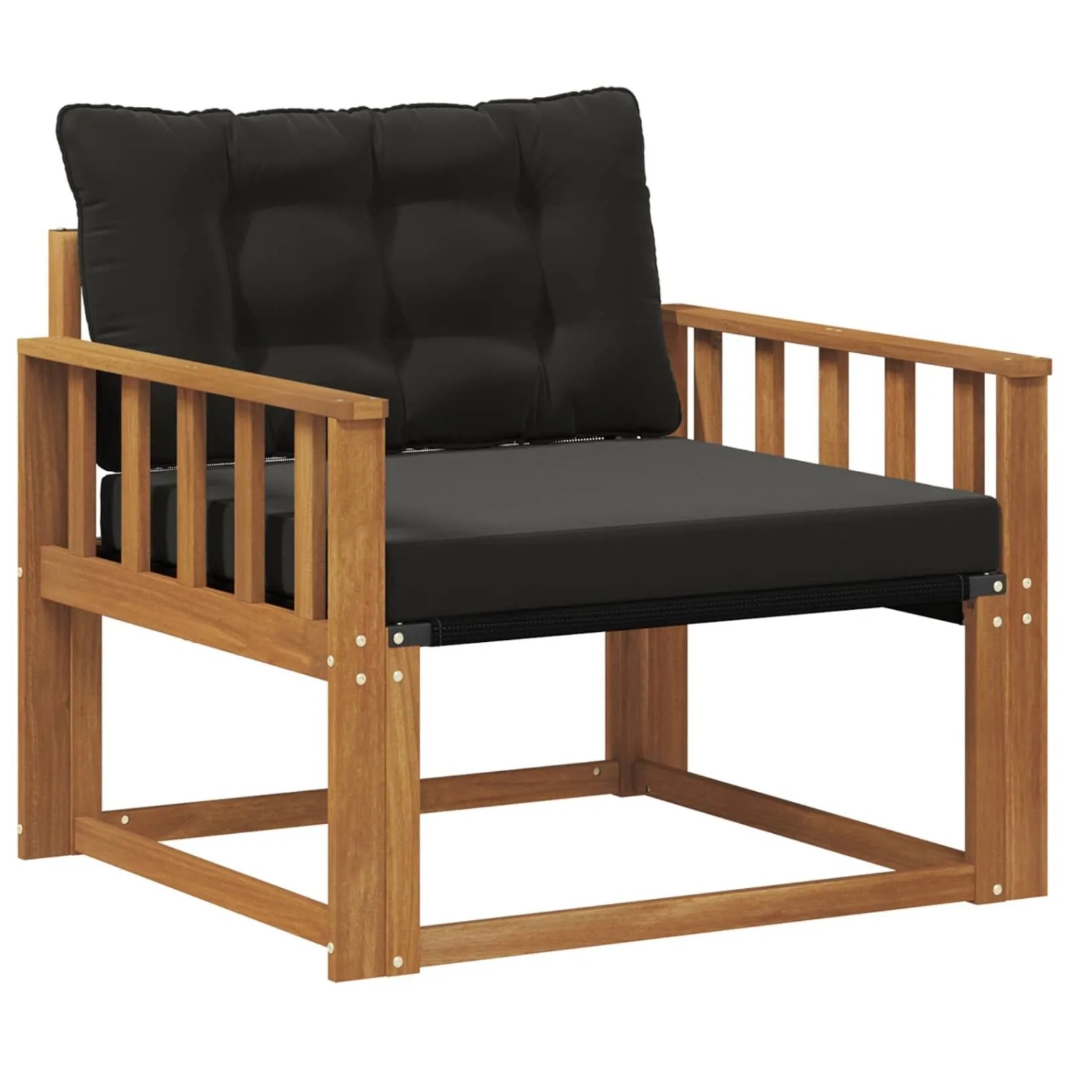 vidaXL Outdoor-Sofagarnitur Massives Akazienholz und Textilene Natur 3436320