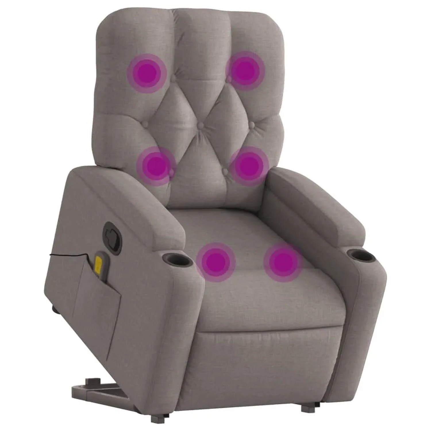 vidaXL Massagesessel mit Aufstehhilfe Taupe Stoff 3204730 günstig online kaufen