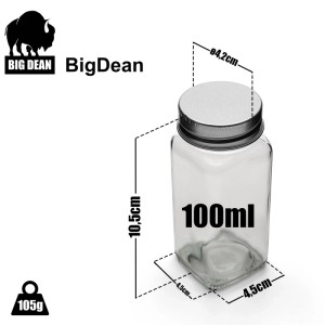 BigDean 12er Set Gewürzgläser Eckig Luftdicht Lebensmittelecht Mit Zwei Streueinsätzen Gewürzdosen