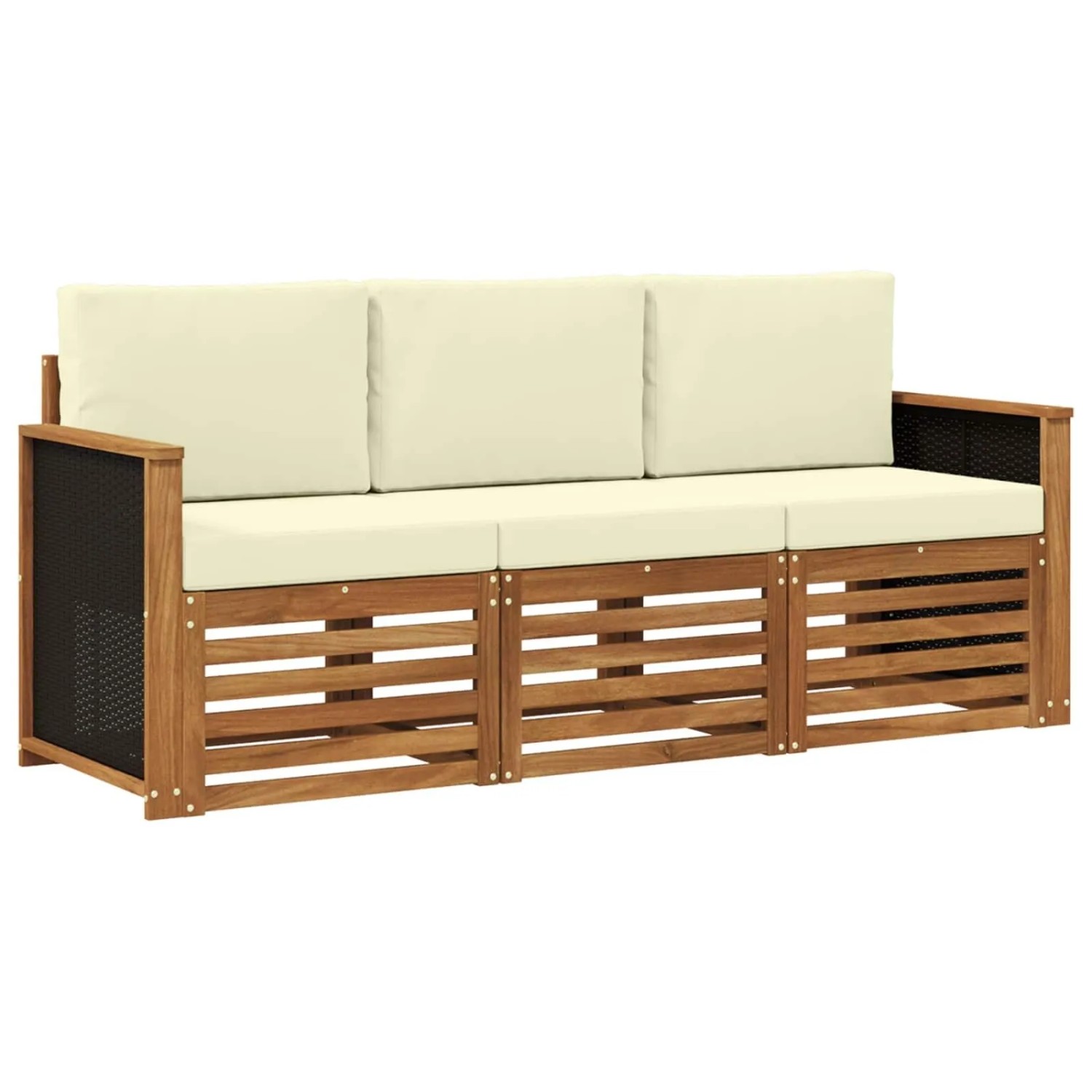 vidaXL Sofagarnituren mit Kissen 3 Stk Massivholz Akazie 3383951