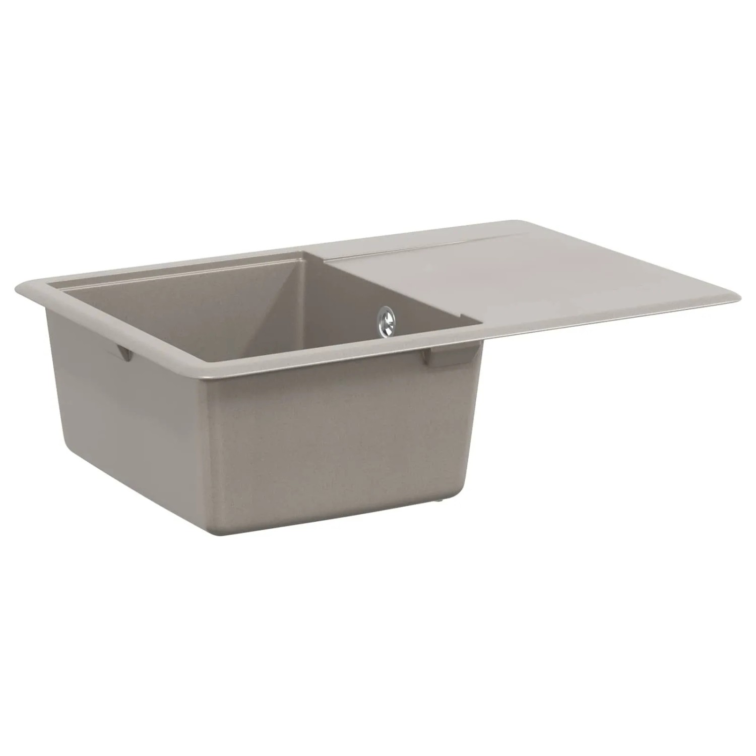 vidaXL Waschbecken Grau 670 x 460 mm 80% Quarz und 20% Harz 42028409