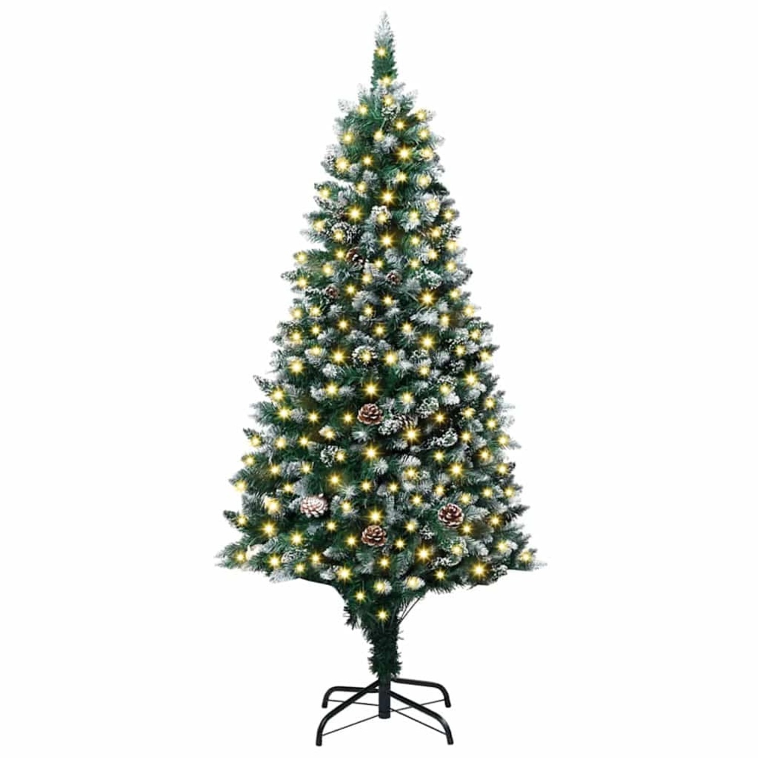 vidaXL Künstlicher Weihnachtsbaum mit 300 LEDs mit Ständer Grün 180 cm 3396260