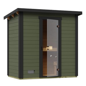 Weka Saunahaus Kaapi 1 Kompakt-Ofen Graugrün