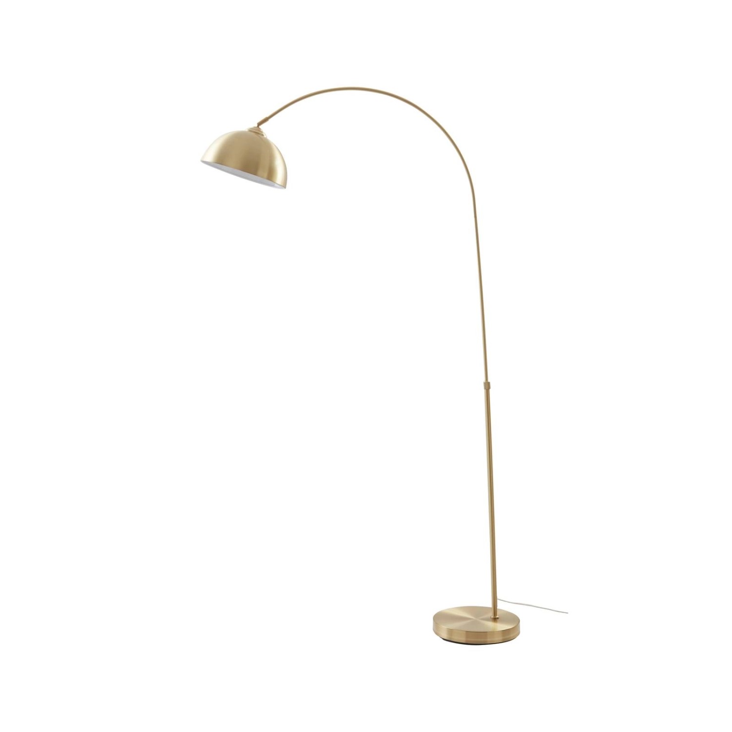 Lindby Stehlampe Bogenleuchte Lennart 4018248 Modern in Gold Messing aus Metall 1-flammig E27 Wohnzimmerleuchte