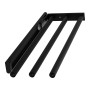 SOTECH Aluminium Handtuchhalter TED 3 Armig 450 bis 730 mm Ausziehbar Drehbar Schwarz Matt_3