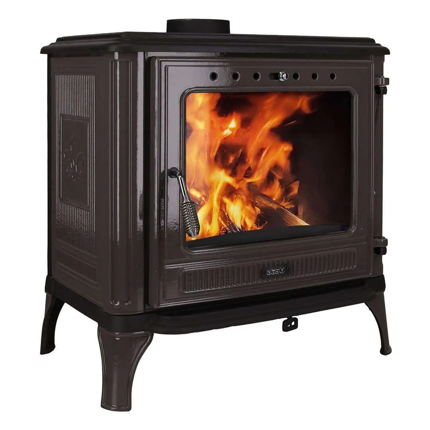 365 Kaminofen Ferrox 75 Grau Emailliert 10,5 kW günstig online kaufen