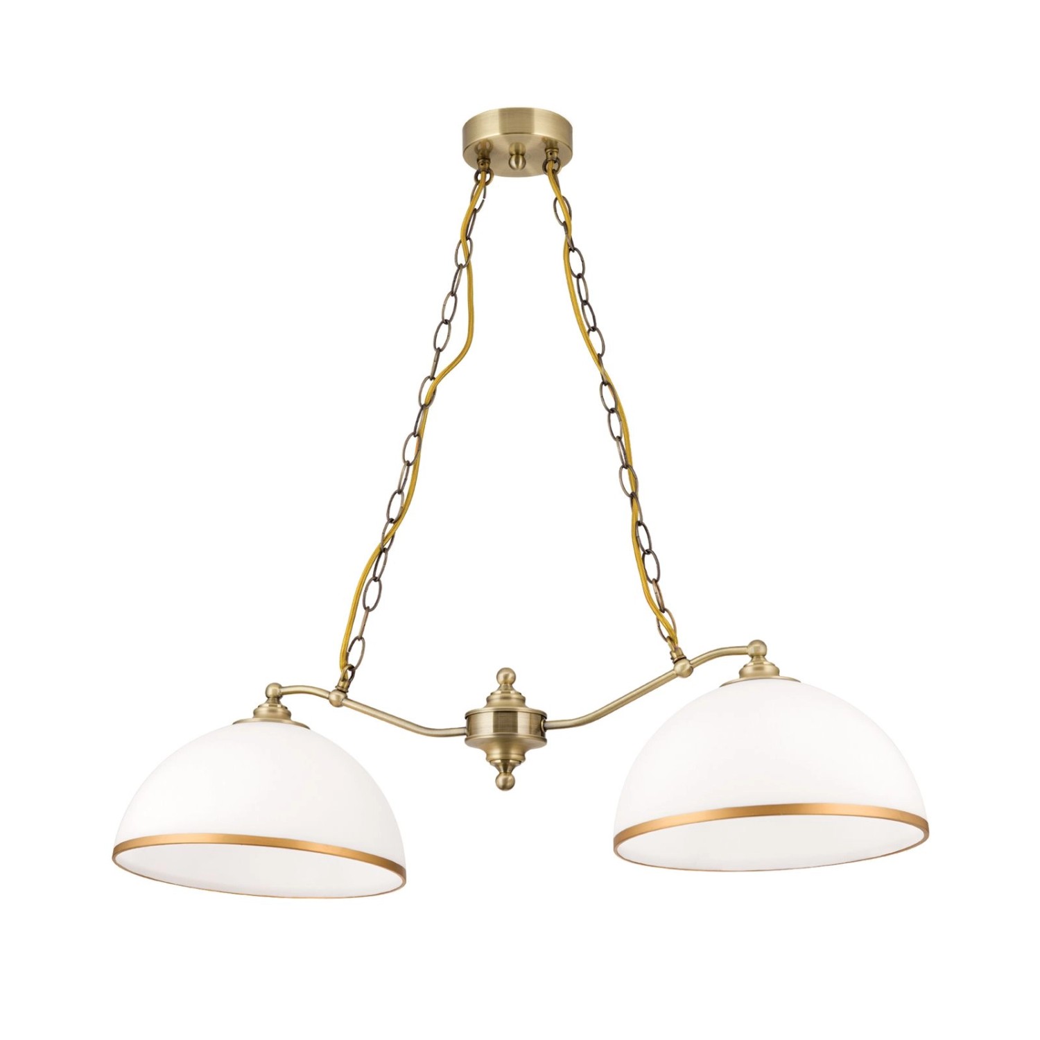 Orion Leuchten Hängeleuchte Old Style 85 x 30cm Antik Milchglas günstig online kaufen