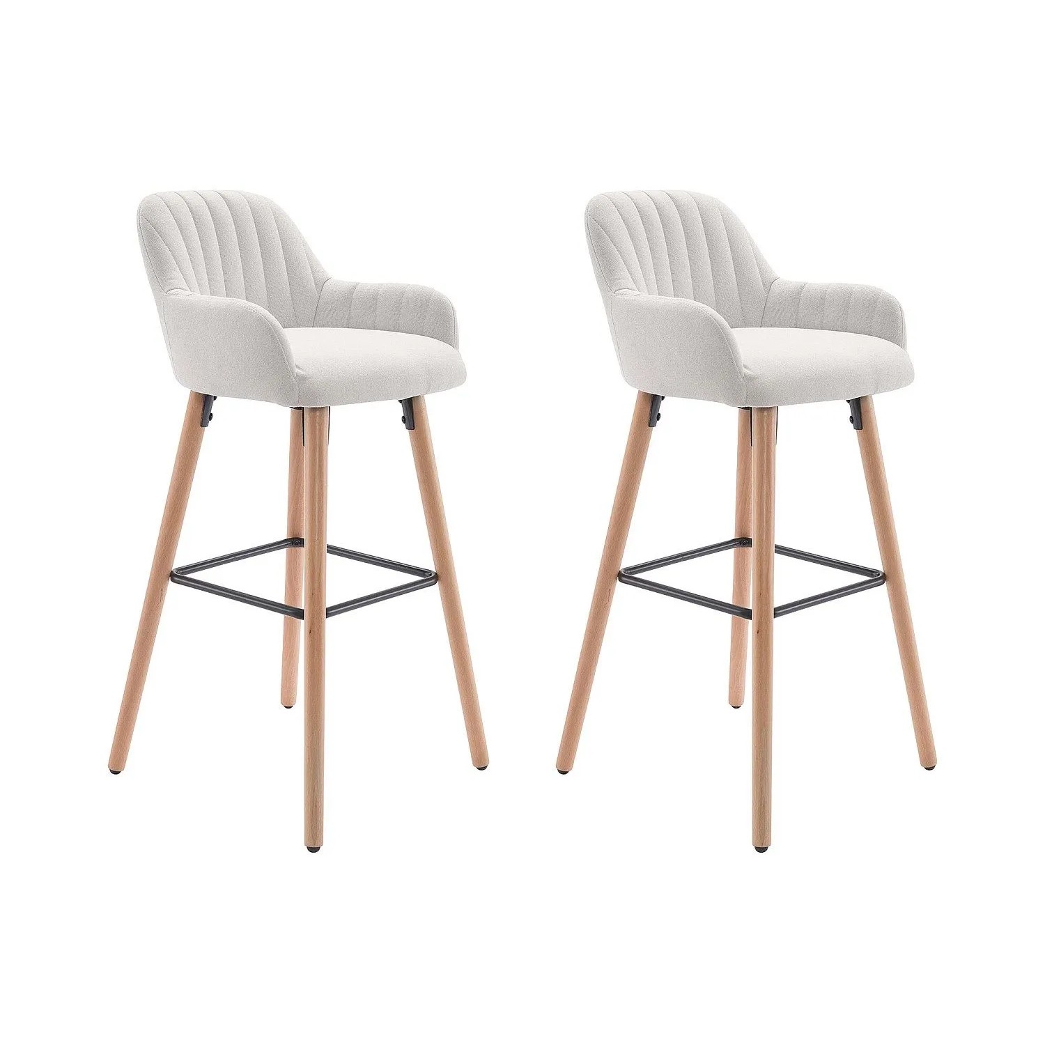 Vente-unique Barhocker Eleana Cremefarben 47 cm