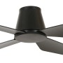 Schwarzer Lucci Air Deckenventilator Airfusion Aria mit Fernbedienung, 122 cm Durchmesser.