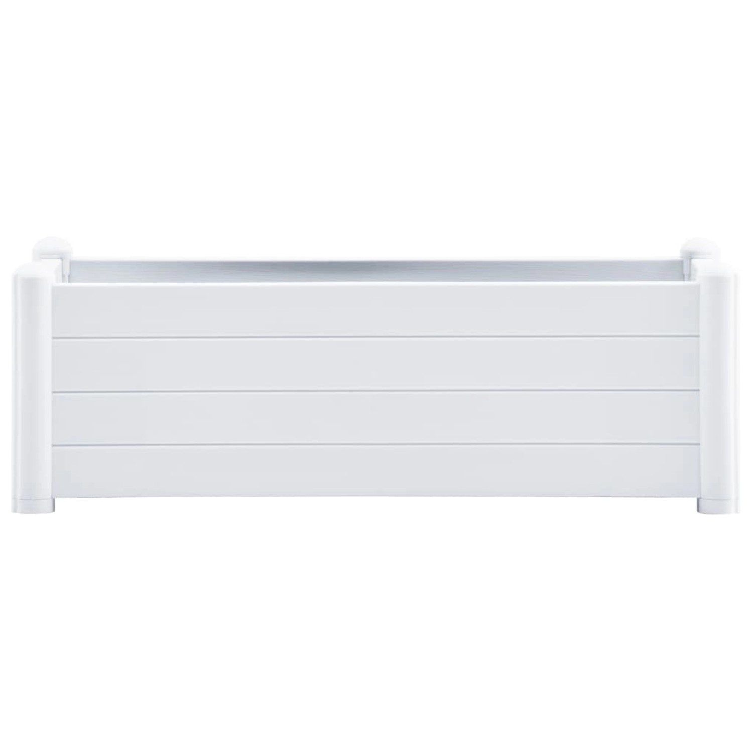 Weißes furnicato Garten-Hochbeet aus Kunststoff (PP), 100x43x35 cm.