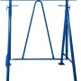 Blauer, höhenverstellbarer Gerüstbock mit 1000 kg Tragkraft für Bauarbeiten.