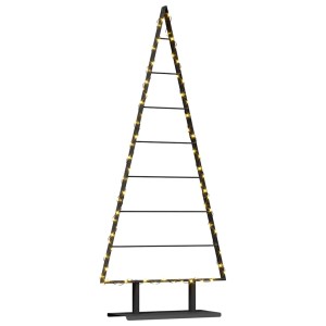 vidaXL Metall Weihnachtsbaum mit Ständer Schwarz 150 cm Stahl 42019172