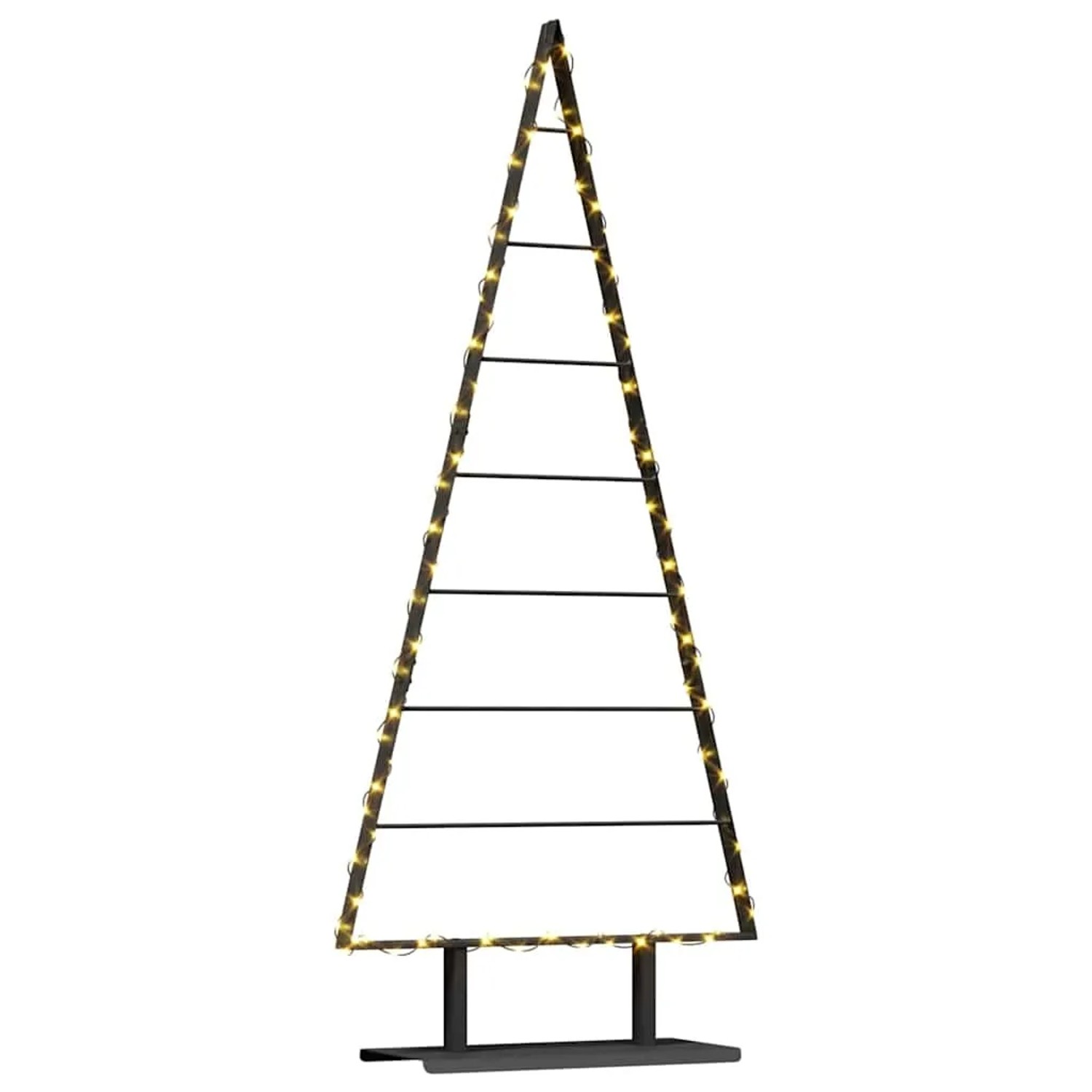vidaXL Metall Weihnachtsbaum mit Ständer Schwarz 150 cm Stahl 42019172