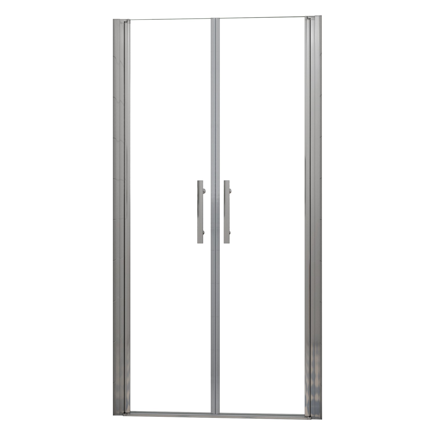 AICA 90x195cm Duschkabine Doppeltür Duschabtrennung Nischentür 6mm ESG Nanoglas Schwingtür Duschtür Dusche