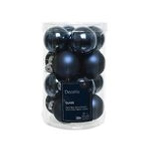 Kaemingk Weihnachtsbaumkugeln Glas  3,5 cm 16 Stueck Nachtblau