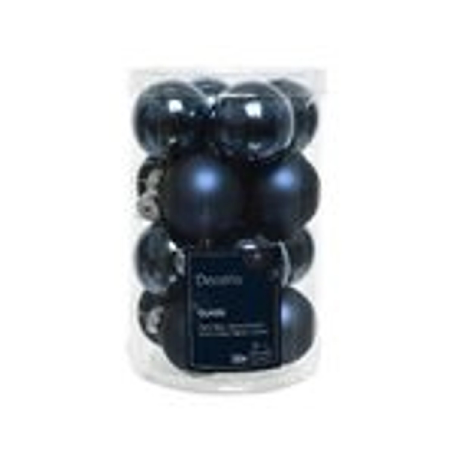 Kaemingk Weihnachtsbaumkugeln Glas 3,5 cm 16 Stueck Nachtblau