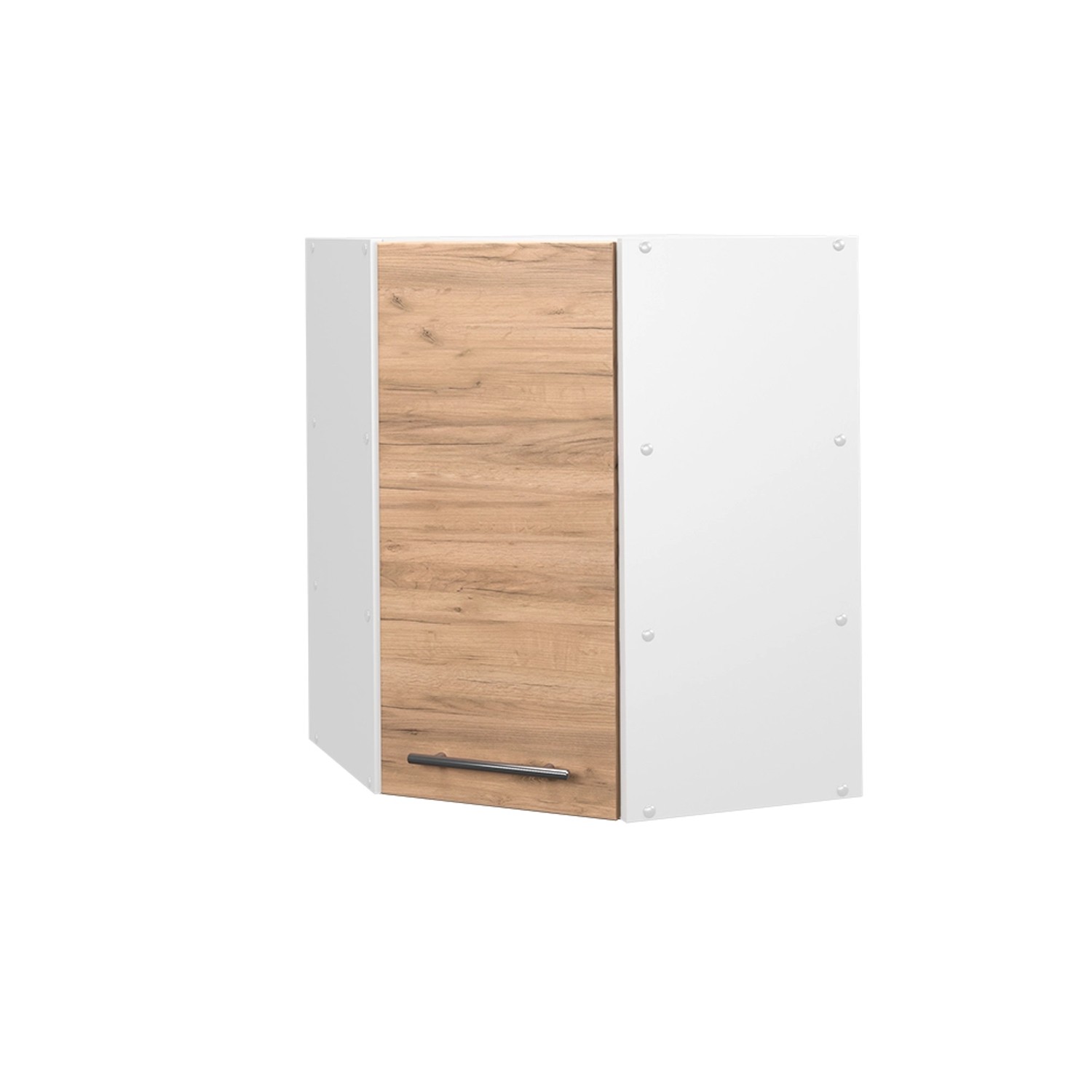 Vicco Eckhängeschrank Fame-Line Küchen-Eckschrank Goldkraft Eiche/Weiß 57 cm