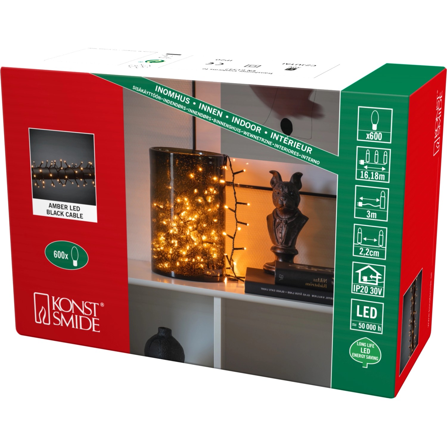 Konstsmide Micro LED Büschellichterkette Cluster 600 LED