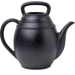 Schwarze Xala Gießkanne (10 l) im modernem Design.