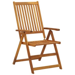 vidaXL Klappbare Gartenstühle 3 Stk mit Auflagen Massivholz Akazie 3064092