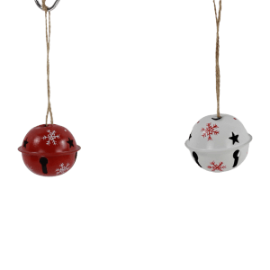 Rot-weiße Weihnachtsanhänger (Herz, Stern) von Boltze, 6cm, 8-fach sortiert. Weihnachtsdekoration.