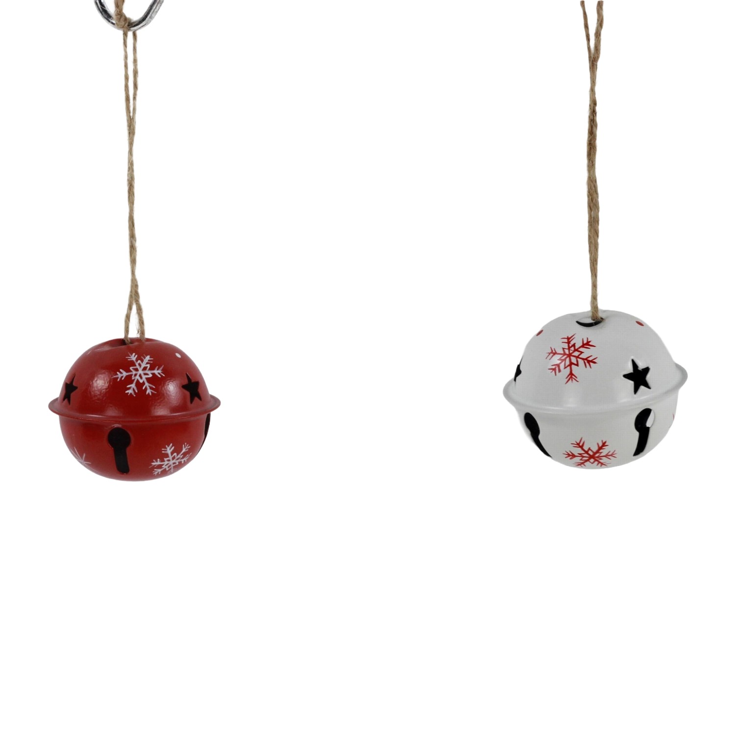 Boltze Herz-Stern-Weihnachtsanhänger Tilio 6 x 6 x 6 cm Rot-Weiß 8-fach sortiert