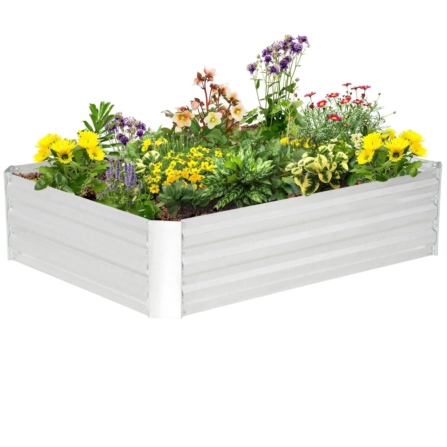 Furnicato Hochbeet Verzinkter Stahl 120x90x30 Cm Silber