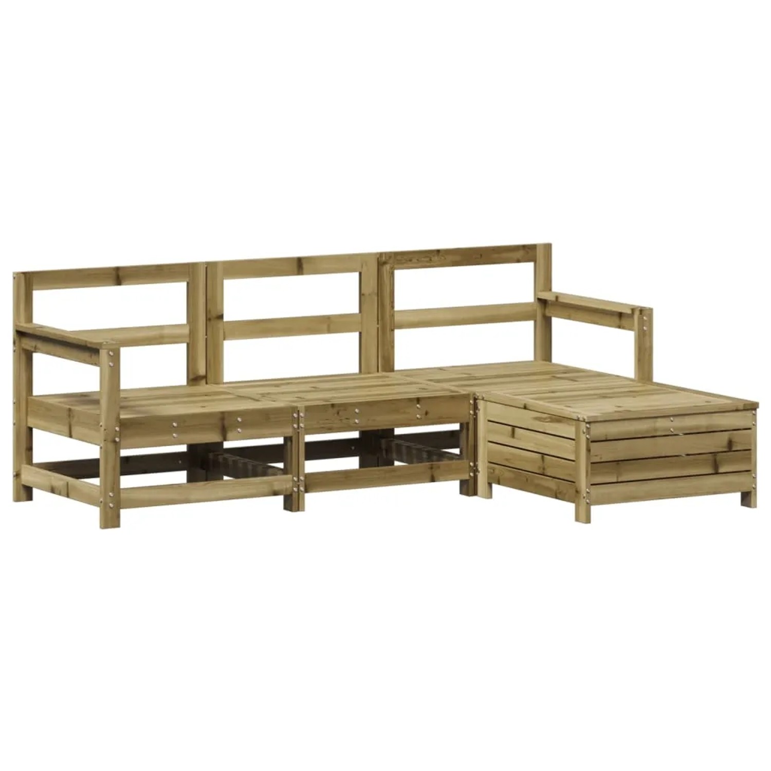 vidaXL 4-Tlg Garten-Sofagarnitur Kiefernholz Imprägniert 3250795 günstig online kaufen