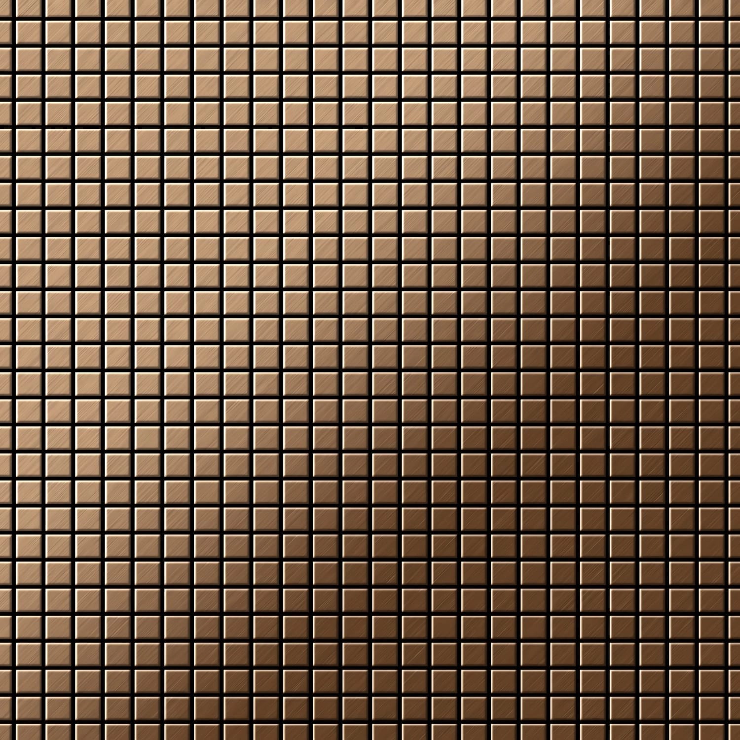 ALLOY Mosaik Fliese Massiv Metall Titan Gebürstet Kupfer 1,6mm Stark Glomes günstig online kaufen