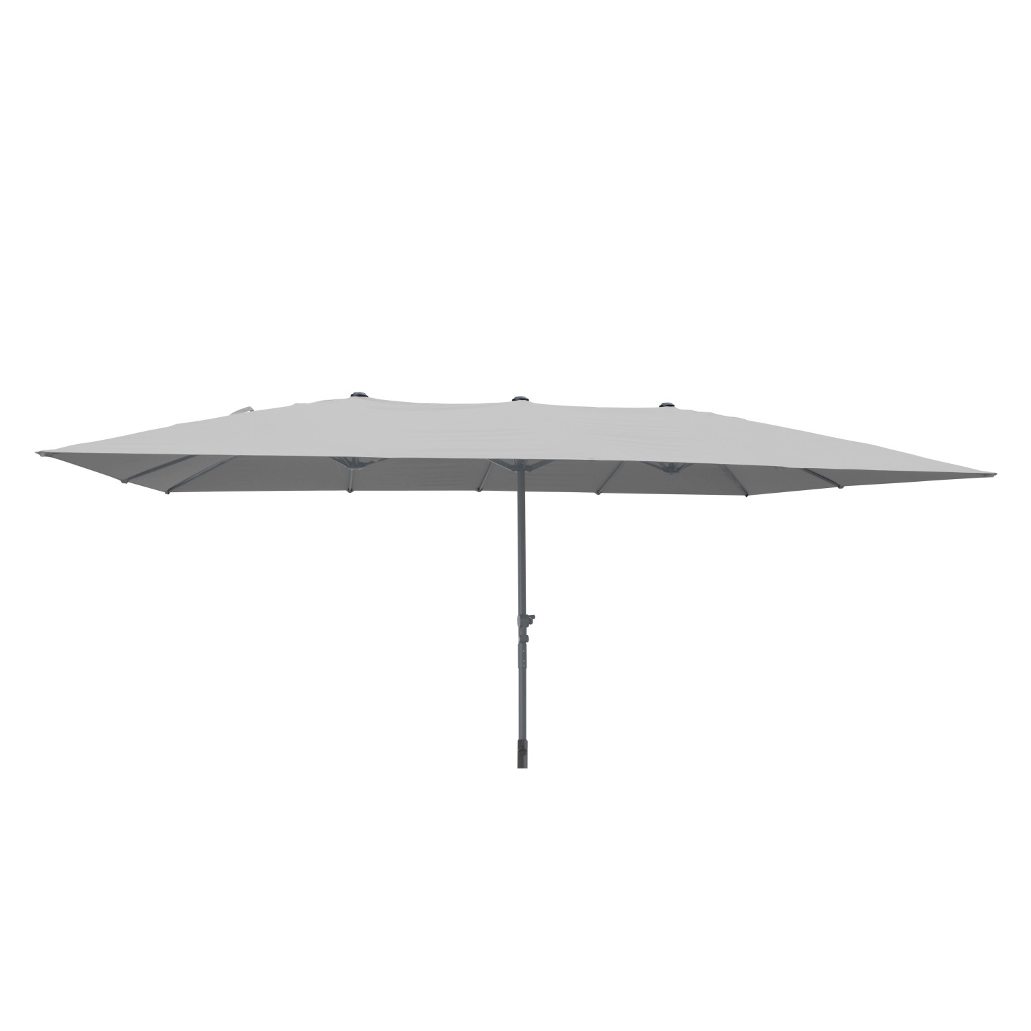 Leco Rechteck-Doppelsonnenschirm 4,60 m x 2,70 m Lichtgrau günstig online kaufen