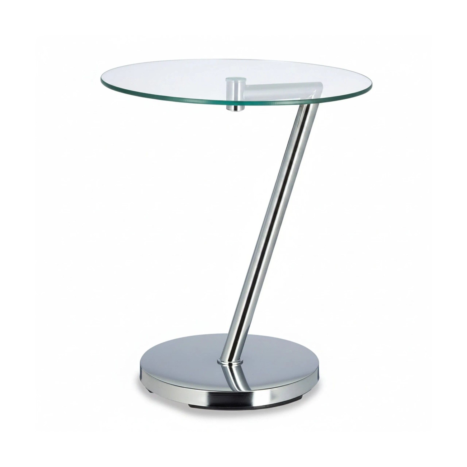 Relaxdays Kaffeetisch Glas Metall Silber Platzsparend 52 cm x 45 cm x 45 cm 7,6 kg
