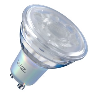 WiZ LED-Spot GU10, dimmbar, 4,7W, 345lm, transparent, 2er-Pack. Smarte Glühbirne für Ihr Zuhause.