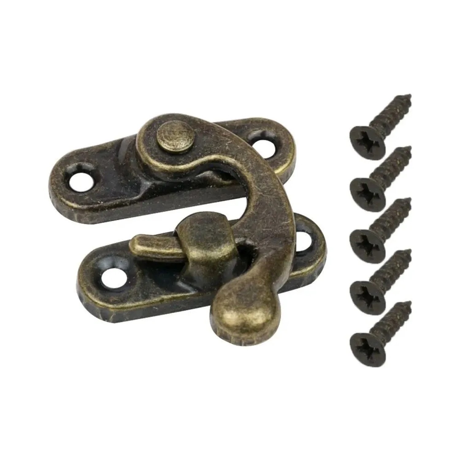 HMF 6492-VS2 Vintage Deko Verschluss aus Metall für Geschenkbox 27 x 32 mm Bronze