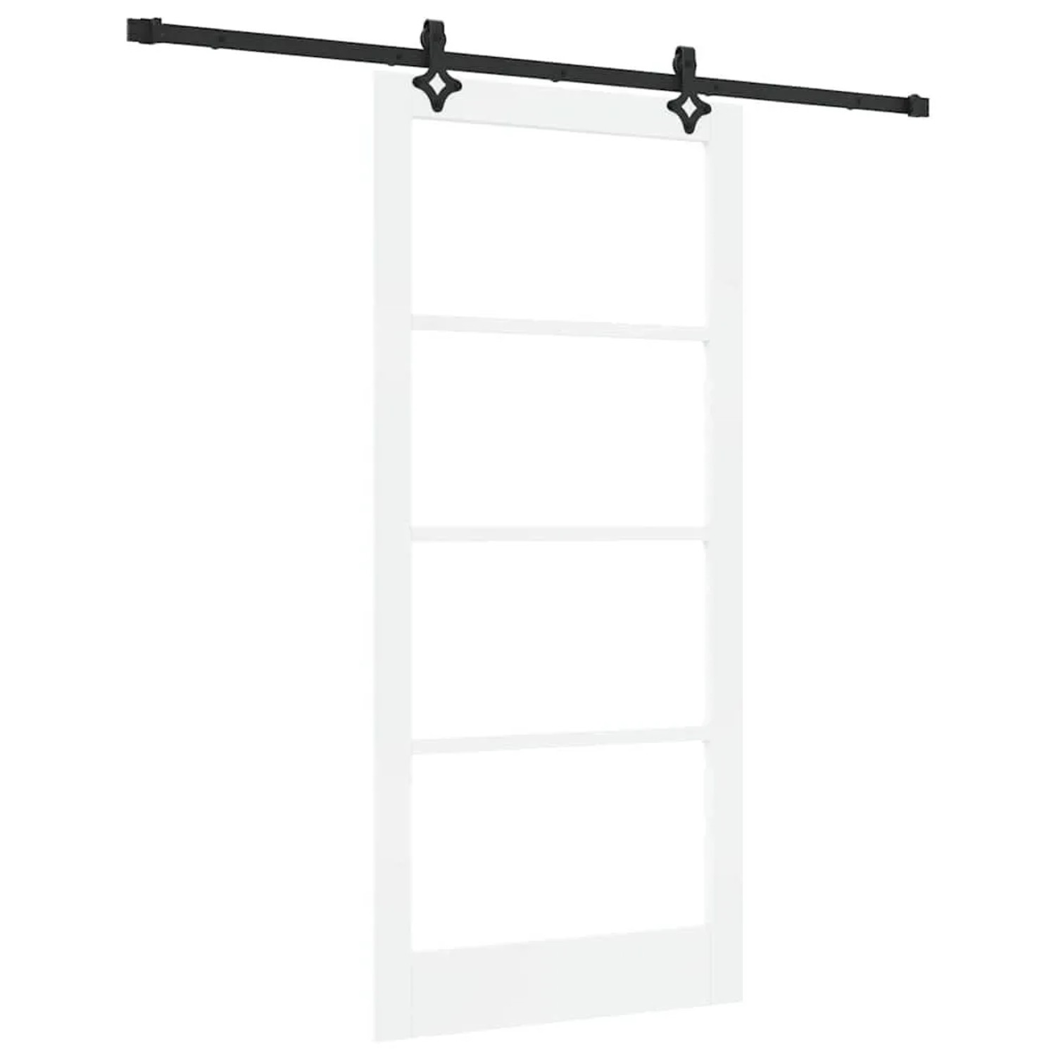 vidaXL Schiebetür ORKDAL Weiß und Schwarz 93 x 202 cm 3332204