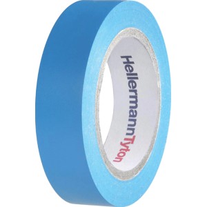 Blaues Hellermann VDE-PVC-Isolierband, 10m Rolle.
