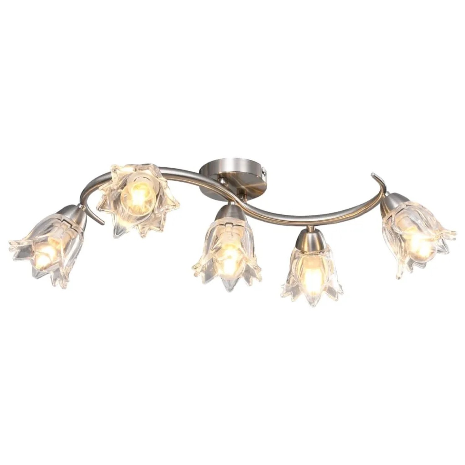 vidaXL Deckenleuchte mit Glasschirmen für 5 E14 Glühlampen 289233