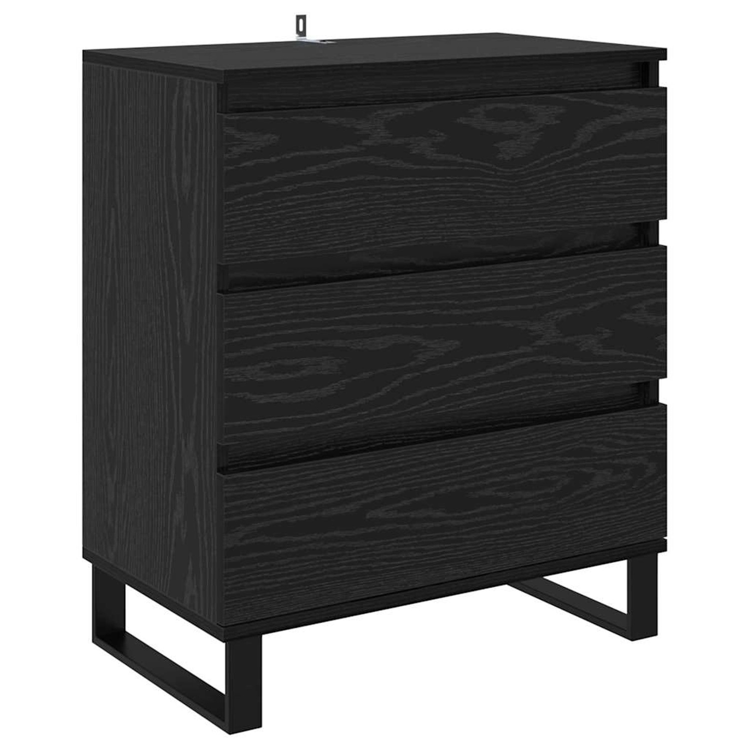 vidaXL Sideboard Schwarz Eichen-Optik 60 x 35 x 70 cm Holzwerkstoff 881955 günstig online kaufen