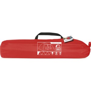Verpacktes Bestway 3-Personen-Zelt in roter Tragetasche. Camping & Zubehör.