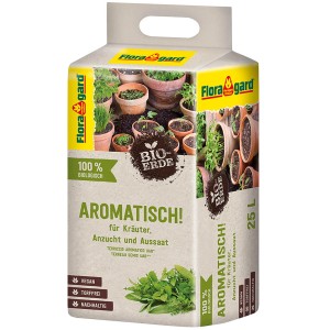 Floragard Bio-Kräutererde Aromatisch 25 l Sack für Kräuteranbau und Anzucht.