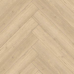 Anaturo Klebe-Vinylboden Mio 55 Eiche Marsala Fischgrät verlegt.