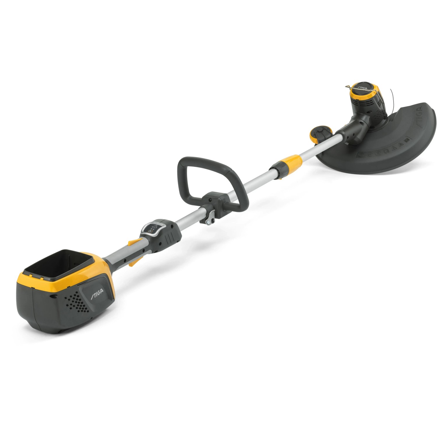 Stiga Akku-Rasentrimmer GT 500e Solo: Akku-Trimmer mit Doppelfadenspule und verstellbarem Schaft.