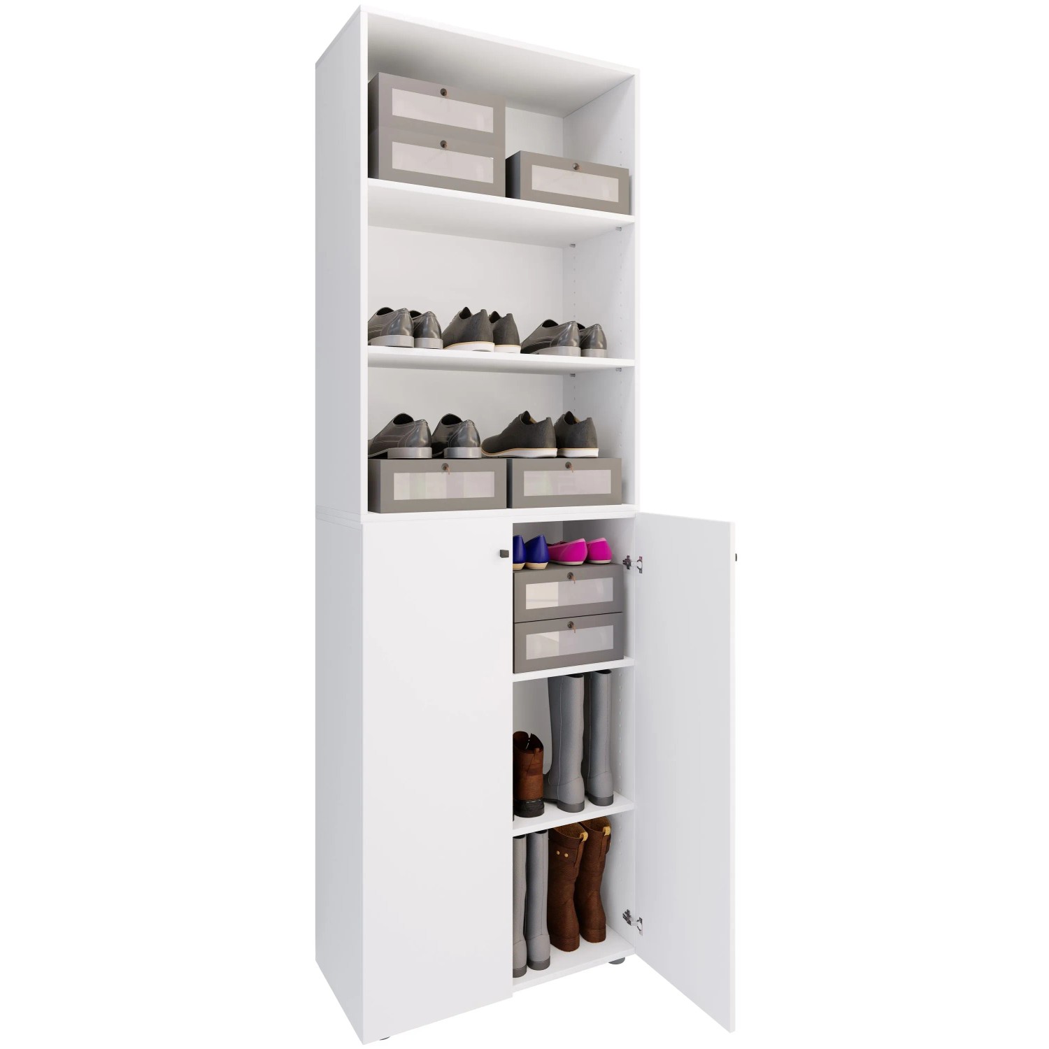 VCM Schuhschrank Lona Weiß