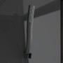 Detailaufnahme: Mattschwarze Handbrause der Schulte ExpressPlus Komplettdusche Bali.