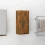 Wand-Badschrank in Räuchereiche (32x20x67 cm) zur Wandmontage.