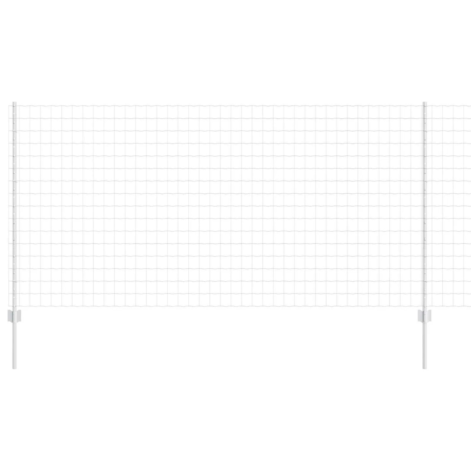 vidaXL Zaun mit Pfosten Silber 1,2 x 10 m Stahl 3336218 günstig online kaufen