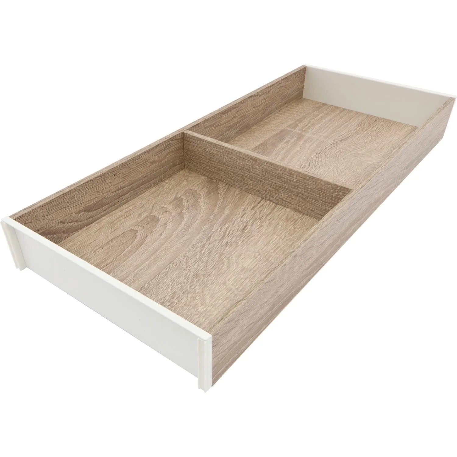 Blum Ambia-Line Schubladeneinsatz Nennlänge 500 mm B 200 mm Schubkastenrahmen Bardolino Eiche mit 1 Querteiler