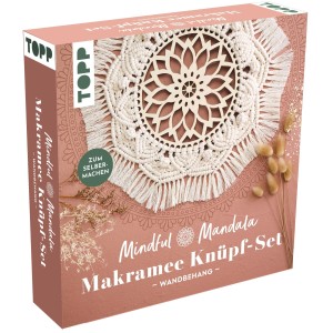 Mindful Mandala - Makramee-Knüpf-Set: Wandbehang. Mit Anleitung und Material zum Selberknüpfen