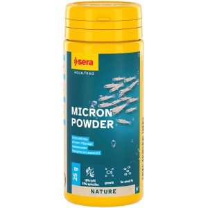 Sera Micron Nature Aufzuchtfutter, 50ml Dose, feines Planktonfutter für Fisch- und Amphibienlarven.