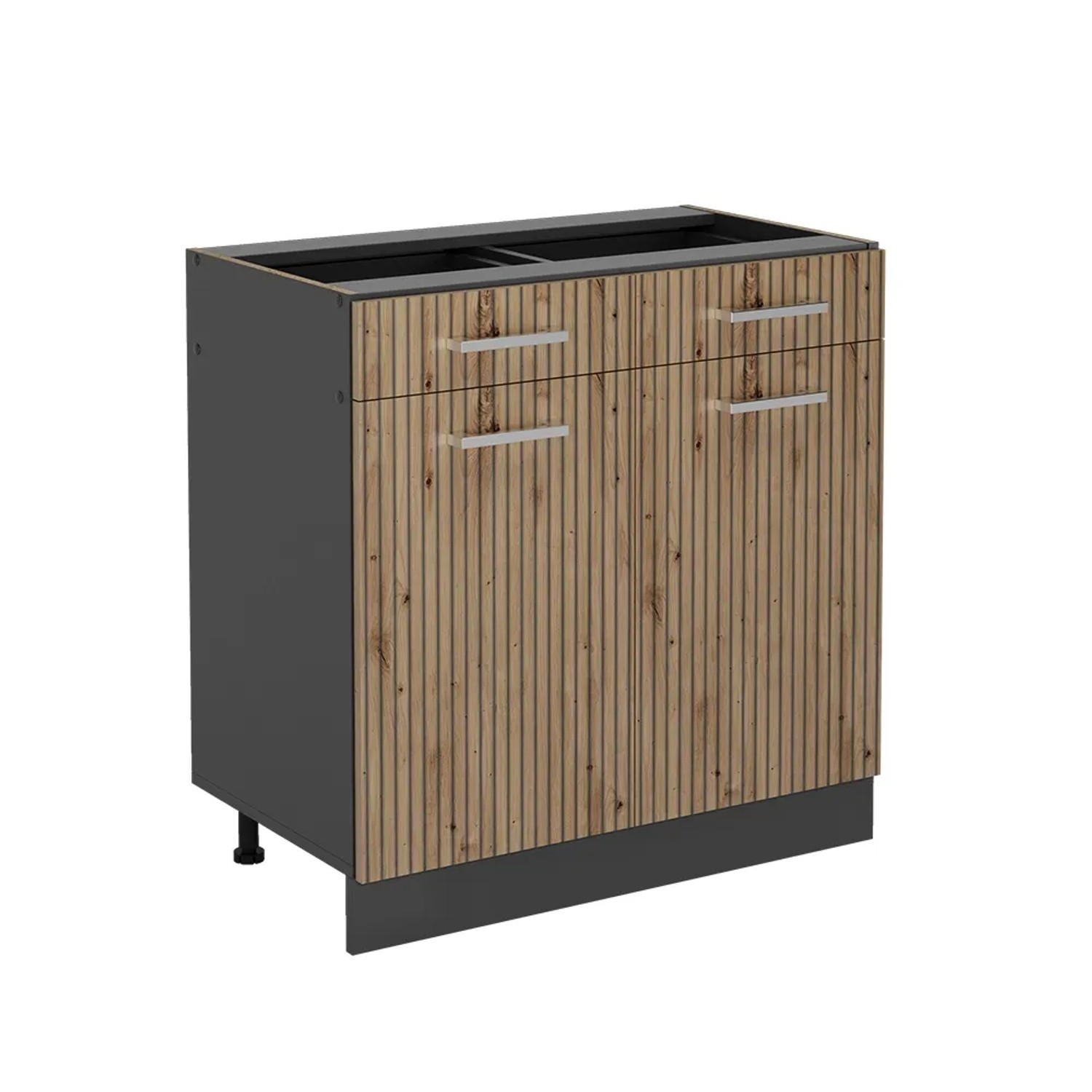 Vicco Küchenunterschrank R-Line Artisan-Eiche/Anthrazit 80 cm ohne Arbeitsplatte