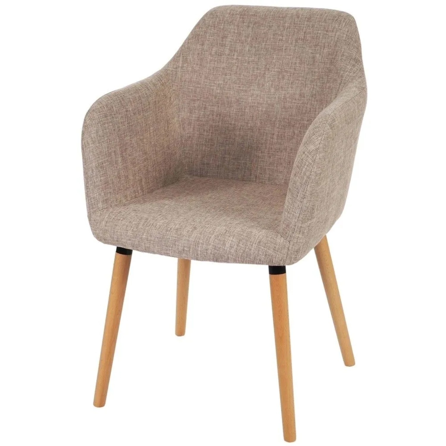 MCW Esszimmerstuhl Vaasa T381 Textil Creme/grau Helle Beine